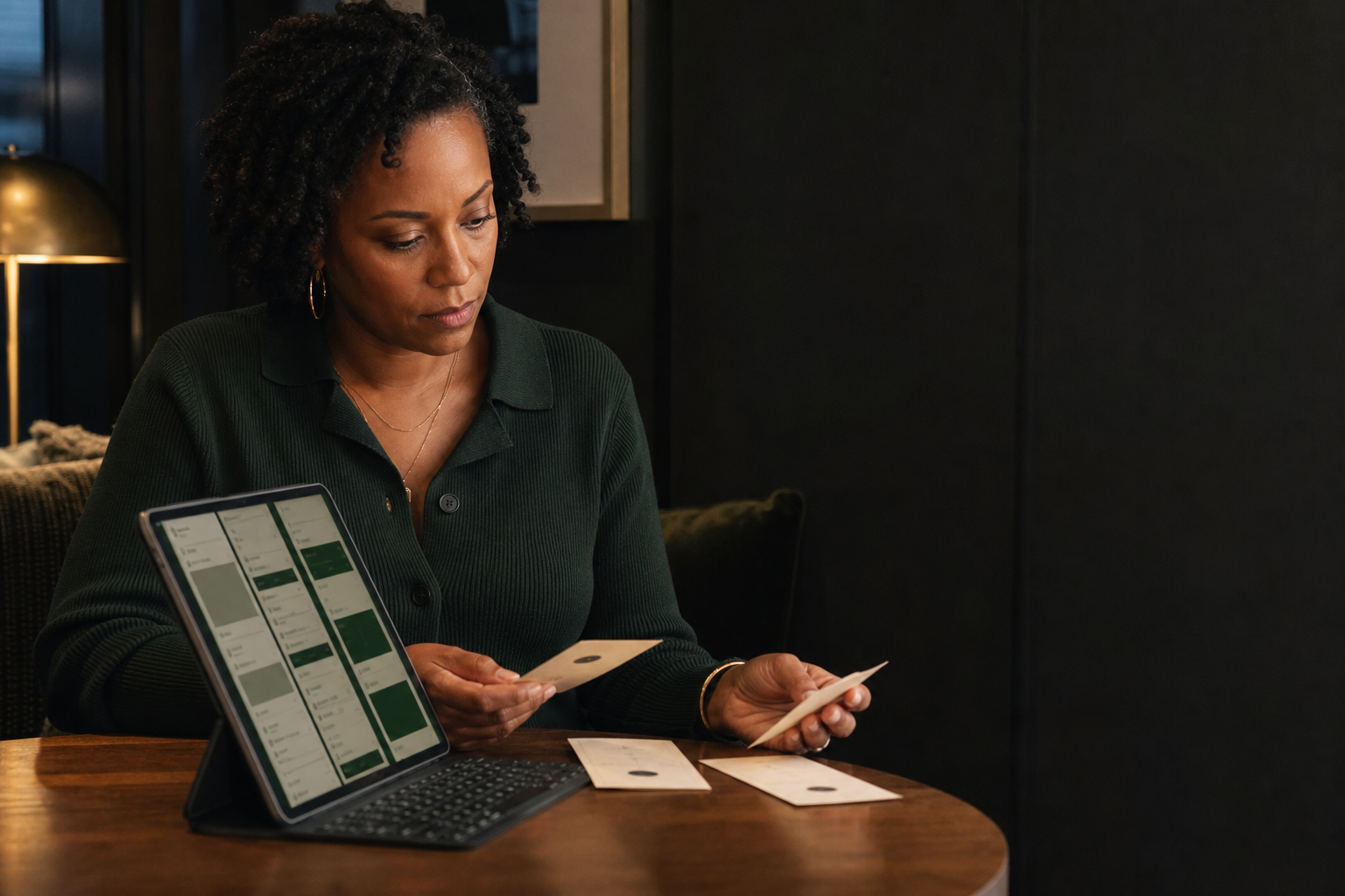 An operations leader using her private rhythm edition at work